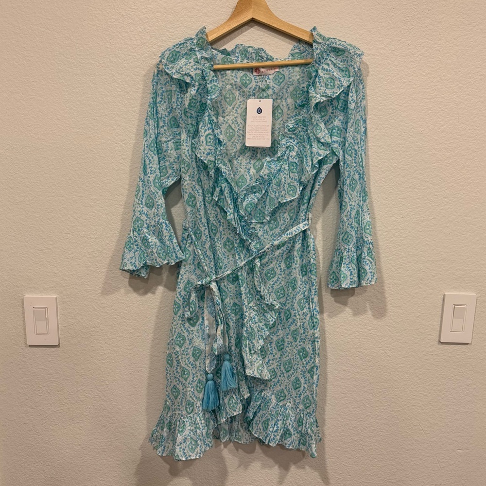 BUGGY SHORT NÁNI ROBE IN QUATREFOIL SEAGLASS - XS/S - NWT - Picture 4 of 9